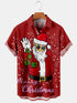 Men's Christmas Funny Graphic Short Sleeve Hawaiian Shirt